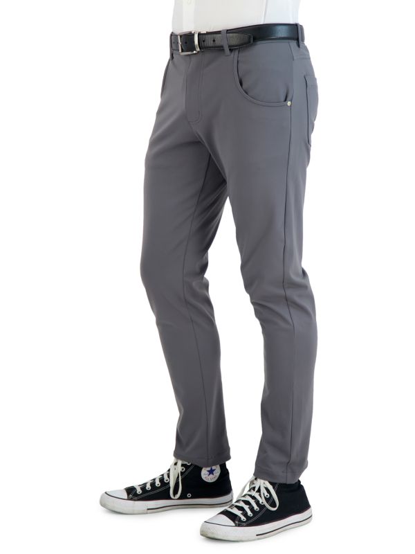 Levinas Grey Performance Tech Stretch Pants