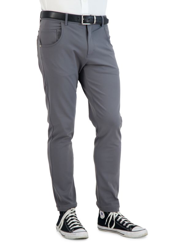 Levinas Grey Performance Tech Stretch Pants