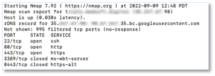 Nmap Tool for Open Ports